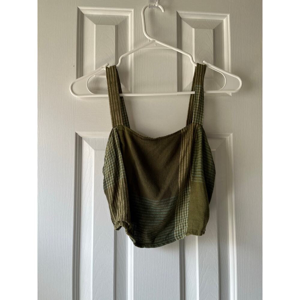 Green Plaid Cropped Tank Aeropostale Size M